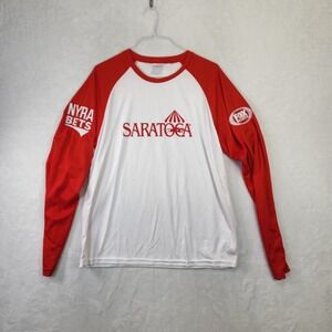 Mens XL Saratoga NYRA Bets Fox‎ Sports Long Sleeve Baseball Raglan Shirt